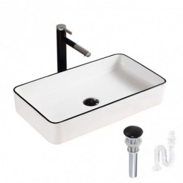 Square Basin White Ceramic...