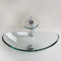 Round Tempered Glass Vessel...