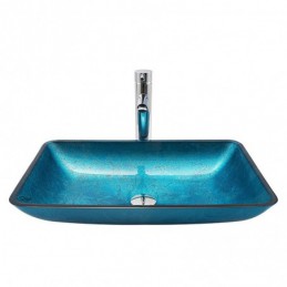 Blue Rectangle Sink and Tap...