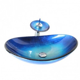 Modern Sink Set Oval Blue...
