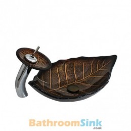 Vintage Brown Leaf Shape...