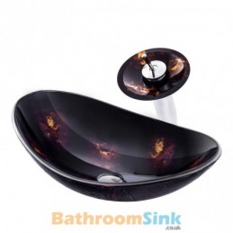 Elegant Retro Oval Bathroom...