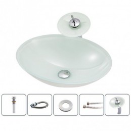 Sink and Tap Set White Oval...