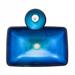 Blue Colored Glass Basin...