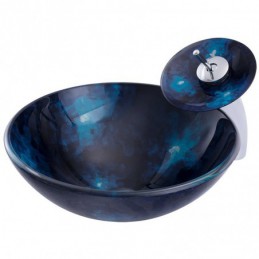 Elegant Blue Round Basin...